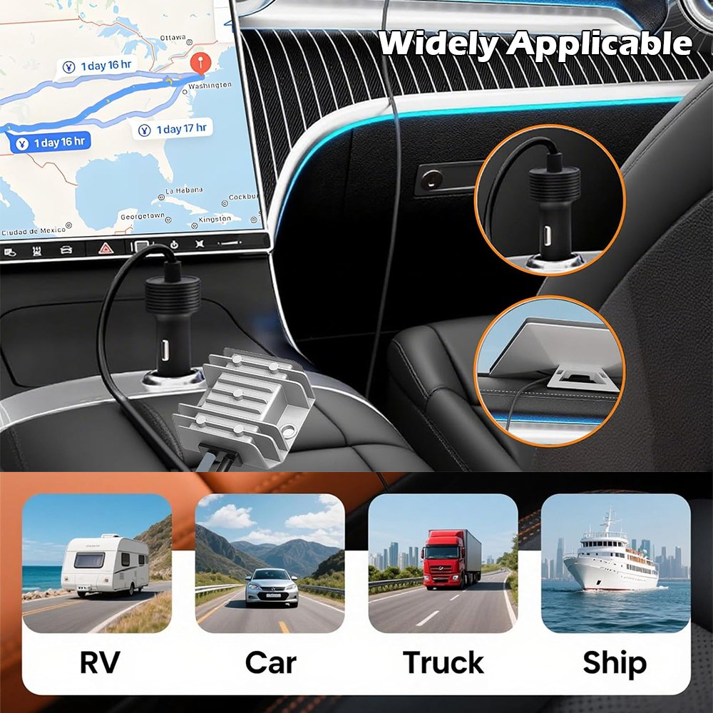 12V To 30V Starlink Mini Step Up Converter With Cigarette Lighter Adapter (E)