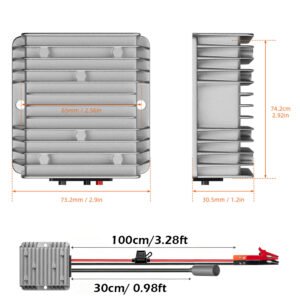 12V To 57V Starlink Gen 3 Step Up Converter With Alligator Clip (B)