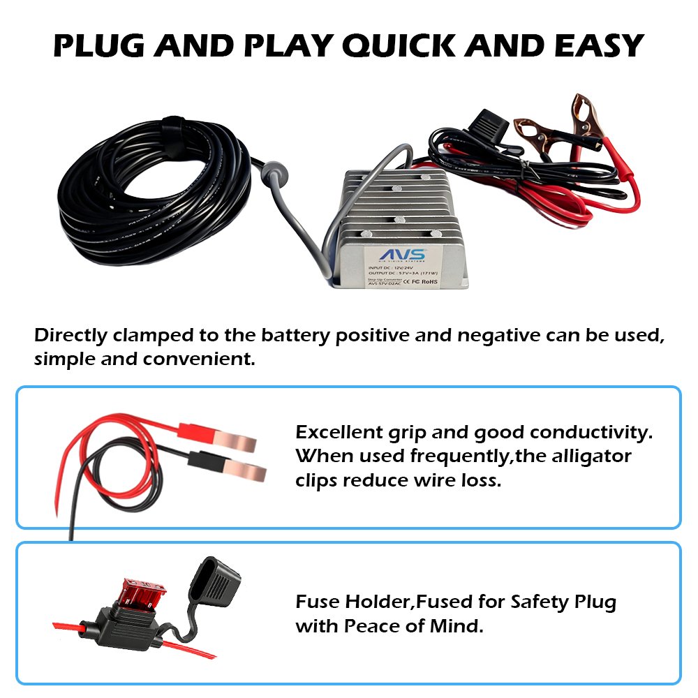 12V To 57V Starlink Gen 3 Step Up Converter With Alligator Clip (C)