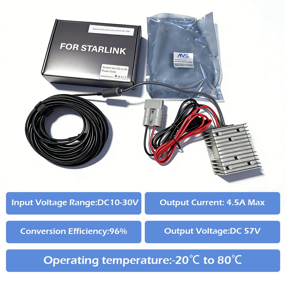 12V To 57V Starlink Gen 3 Step Up Converter With Anderson Plug (D)