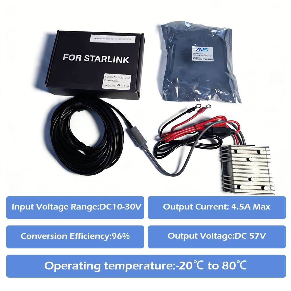 12V To 57V Starlink Gen 3 Step Up Converter With Ring Connector (D)