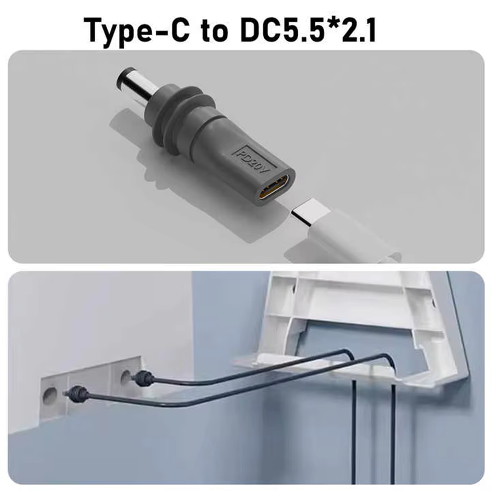 Mini DC Male To USB C Female Cable Adapter 3
