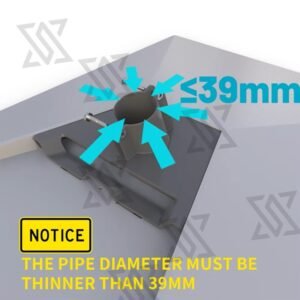 Starlink Gen 3 Pipe Mount Adapter Grey (3)