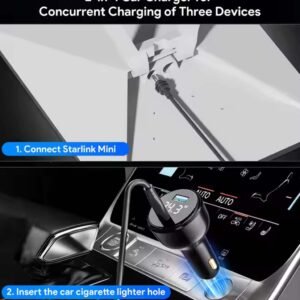 Starlink Mini 100W 2 In 1 Car Charger With 3M Type C To DC Cable  05