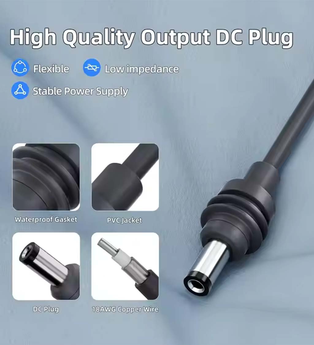 Starlink Mini 100W 3 In 1 Power Cord 3M5M Car Charger + DC + Type C To DC 05