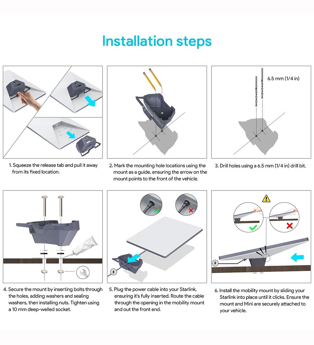 Starlink Mini Mobility Mount Starlink Mini Portable Installation Bracket–03
