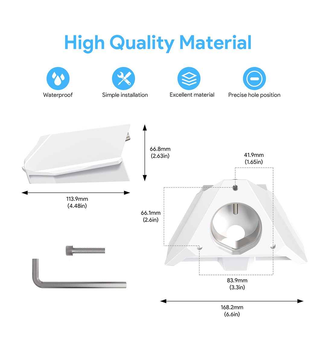 Starlink Mini Pipe Adapter And Flat Mount Kit (New Style) 1