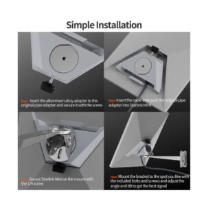 Starlink Mini Stainless Steel Adjustable Wall Mount Bracket With Tripod Adapter 04