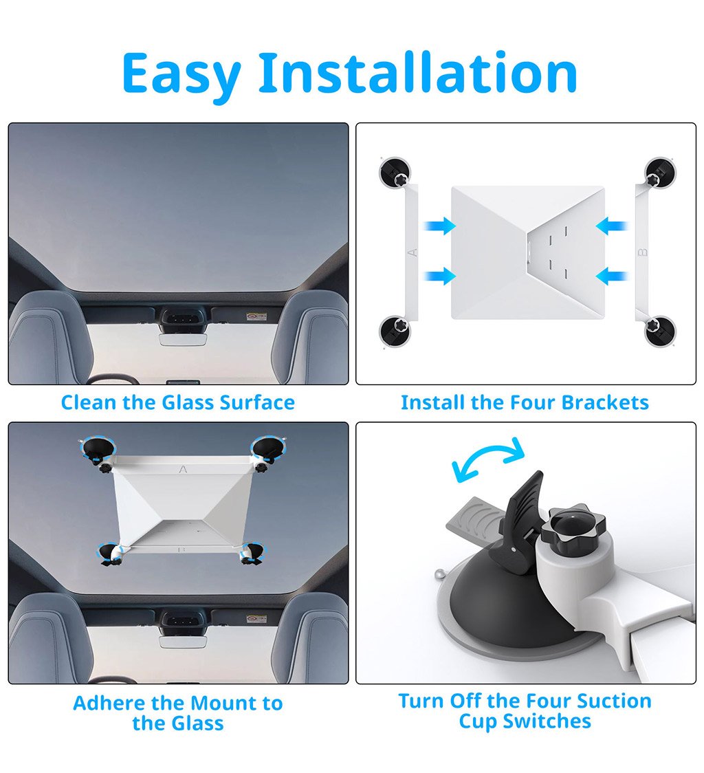 Starlink Mini Sunroof Suction Cup Mount Mounting Kit For Car RV Vehicle Boat 5