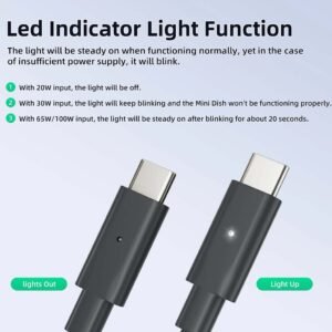 Starlink Mini USB C Cable With Power Indicator Light For 65W+ To 100W PD Source 02