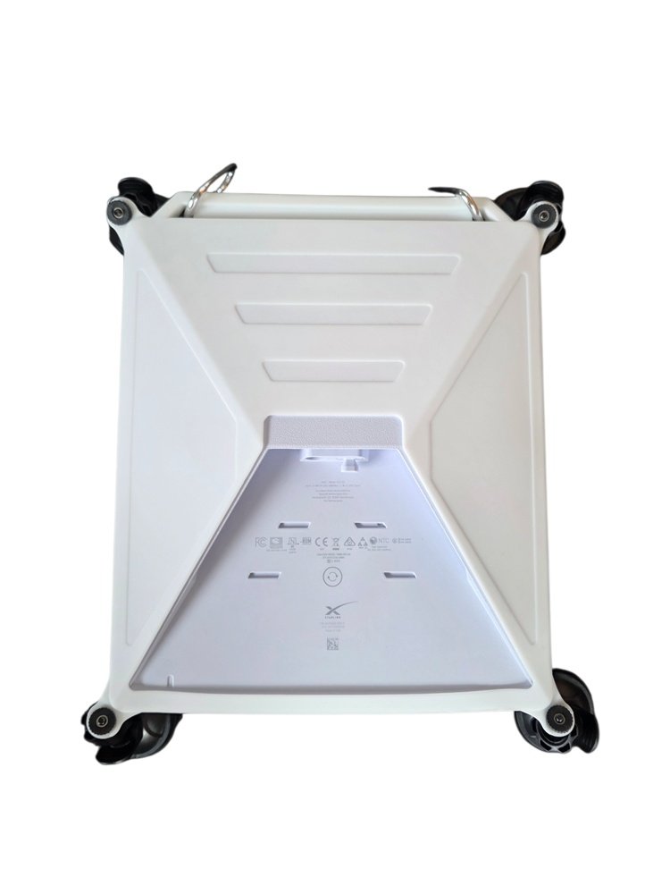 Starlink Mini silicone cover back view white with suction cups