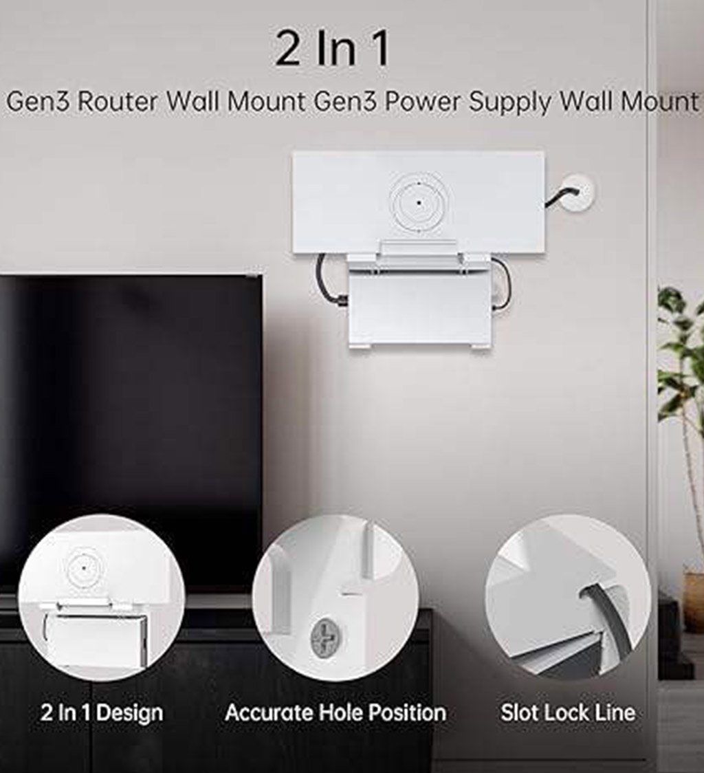 Starlink V3 2 In 1 Router And Power Supply Wall Mount Set Mounting Bracket 1