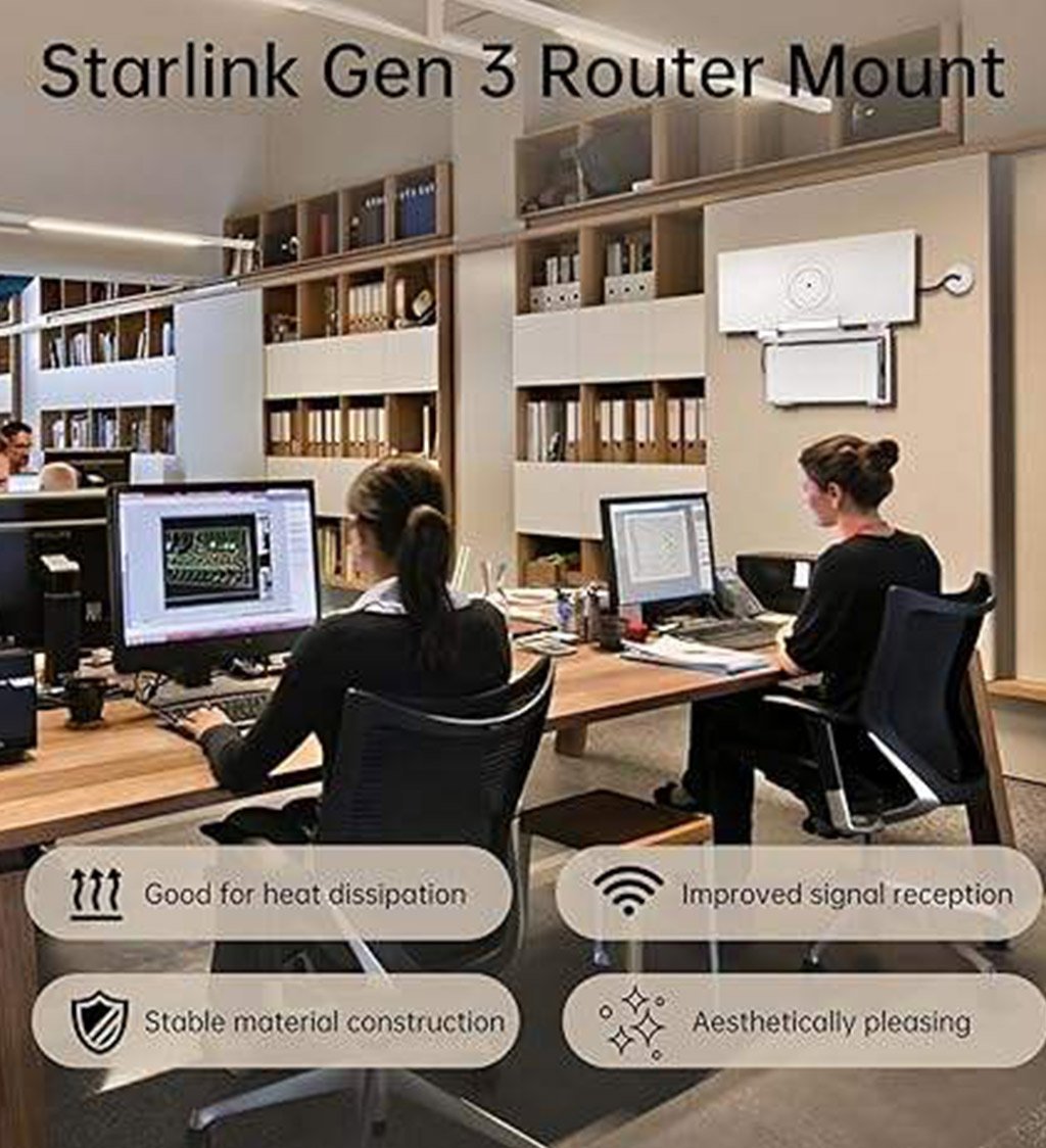Starlink V3 2 In 1 Router And Power Supply Wall Mount Set Mounting Bracket 2
