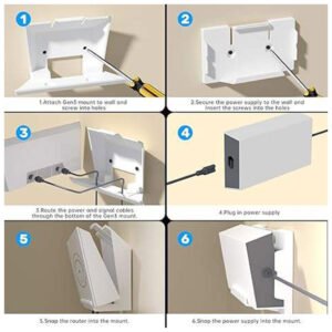 Starlink V3 Router And Power Bracket Mounting Accessories Easy To Install For Starlink Gen3 Router And Power Mount 1