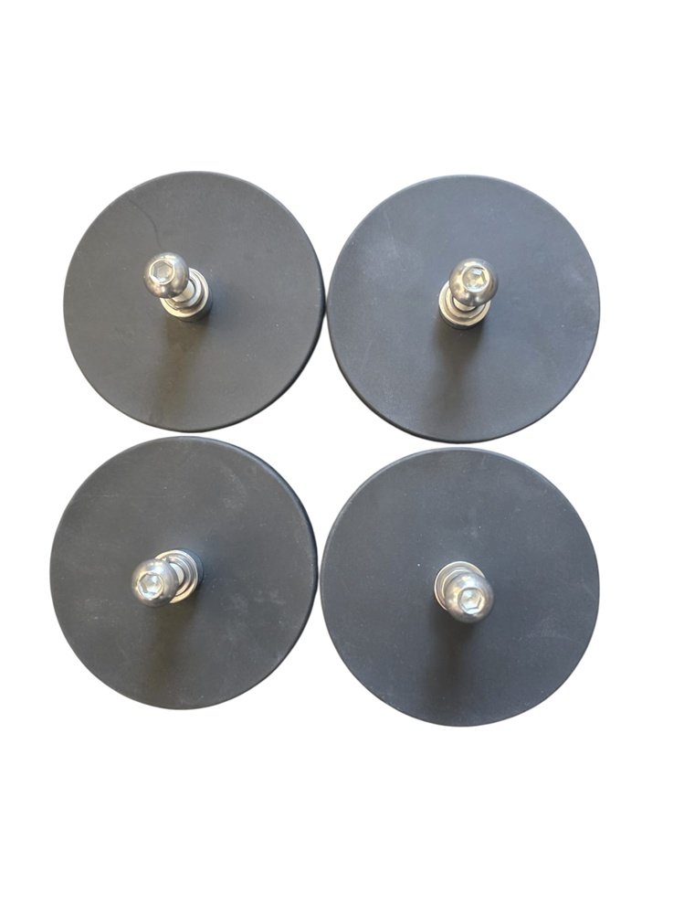 Air Vision Systems 88mm rubber-coated magnets with hex bolts fitted into female thread