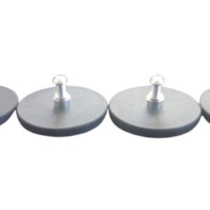 Side profile of Air Vision Systems 88mm mounting magnets showing bolt thread length
