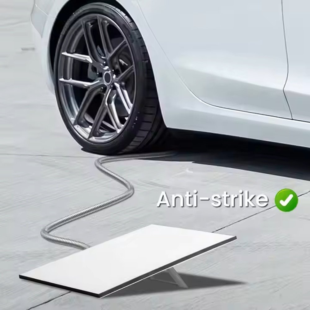 Air Vision Systems Starlink Gen 3 armored cable resisting vehicle strike on a driveway
