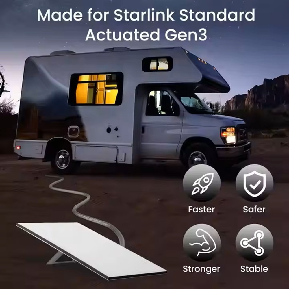 Air Vision Systems Starlink Gen 3 armored cable installed outdoors at an RV campsite